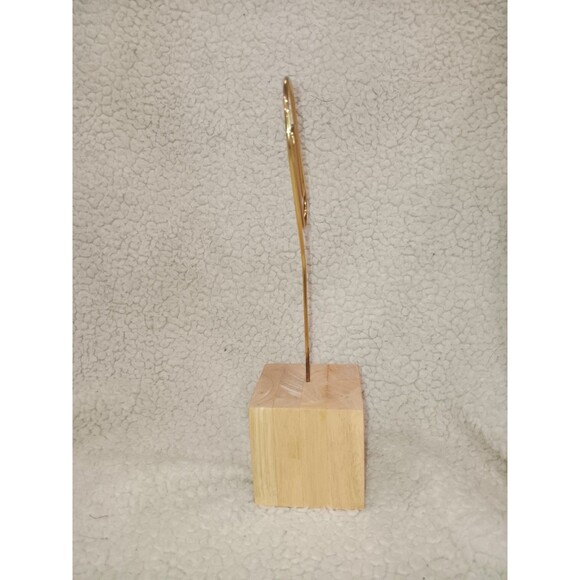 Eccolo Wood and Metal paperclip weight paper holder - Picture 3 of 3